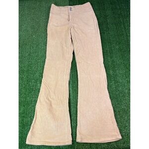 Lucky Brand Pants Womens 6/28 Tan Corduroy Flare Chino Khakis Zip Fly Casual
